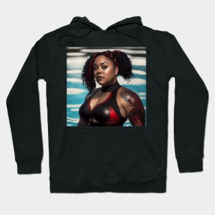 Summer Vibes, Curvy Summer, Copy of Curvy and Beautiful Superwoman, Swimmer Athlete. Female are strong. Sticker Hoodie